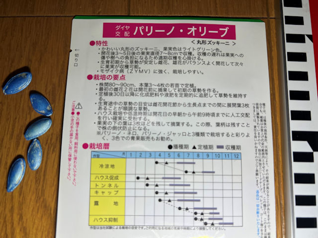 丸形ズッキーニ　パリーノ・オリーブ