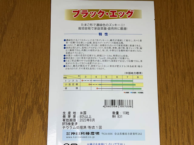 丸ズッキーニ ブラック・エッグ