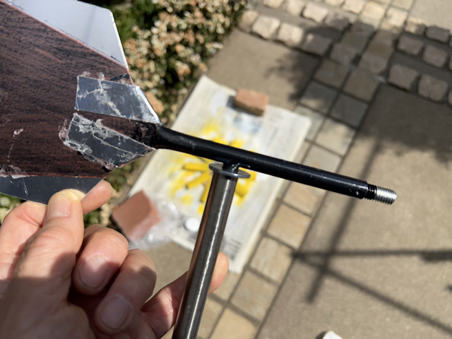 菜園や畑で使用するAmazonで購入した風車を改造
